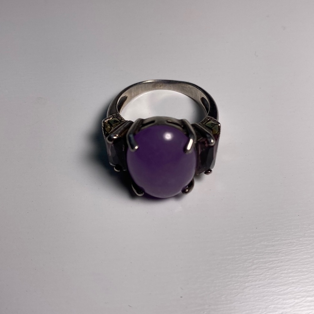 Sterling silver purple ring